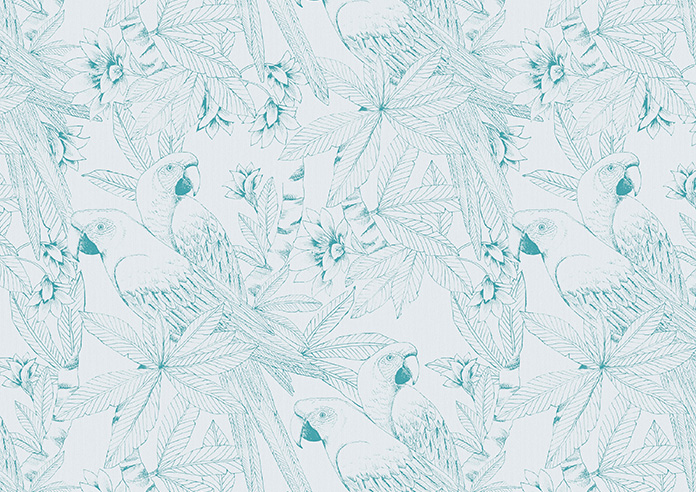 Peruvian Parrots, Turquoise - Roller Blind - Image 6